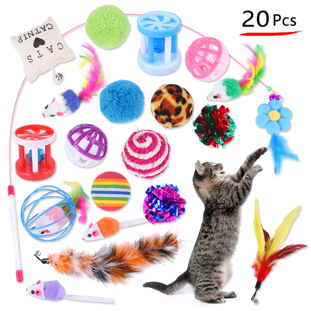 Variety of Cat Toys: Sticks and Mice Combinations